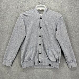 Marc Ecko Hoodie Mens Large‎ Blue Long Sleeve Cut & Saw Button sweatshirt